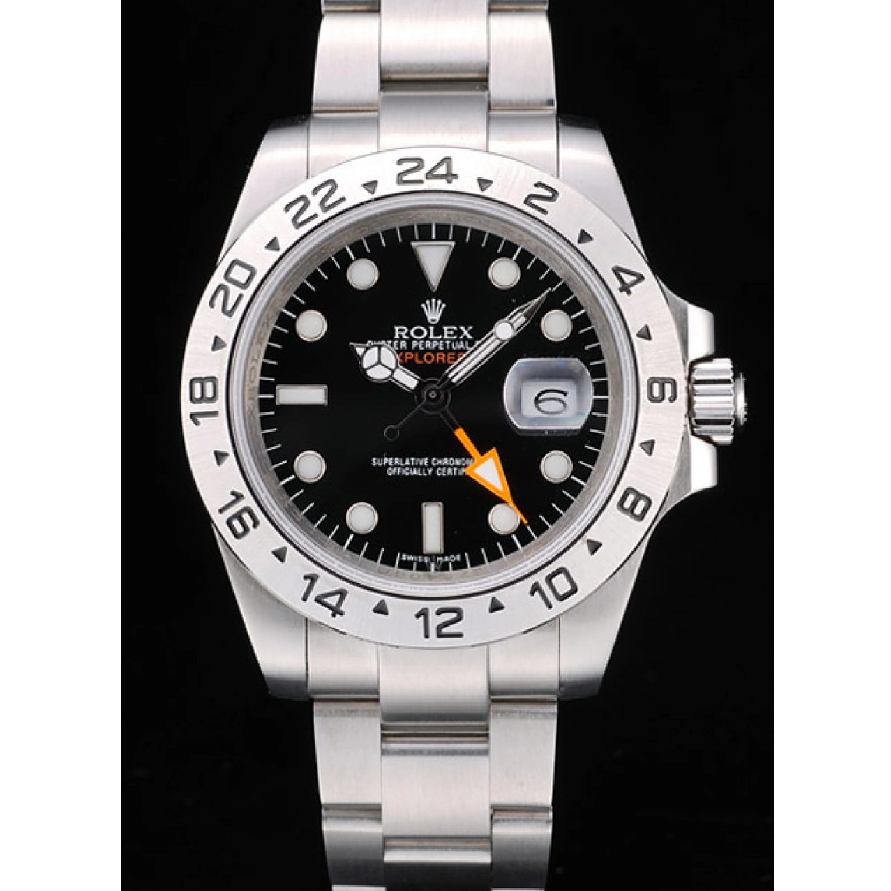 Good Copy Rolex Watches Watch Dial Rolex Black Explorer Steel Stainless Bezel 0713